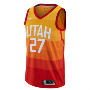 Maillot Enfant Nike Utah Jazz City Edition Orange Swingman Rudy Gobert