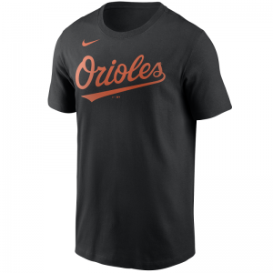 T-Shirt MLB Baltimore Orioles Nike Wordmark Noir pour Homme