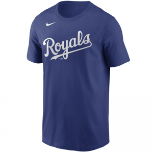 T-Shirt MLB Kansas City Royals Nike Wordmark bleu pour Homme