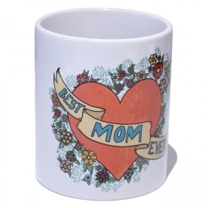 Mug Blanc Marie Crayon "Best Mom Ever"