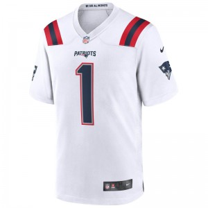 Maillot NFL Cam Newton New England Patriots Nike Game Team colour blanc