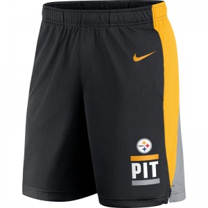 Short NFL Pittsburgh Steelers Nike Logo Core Noir pour homme