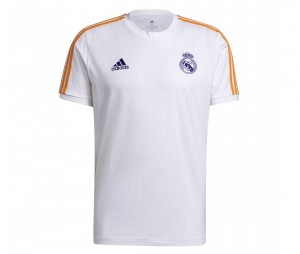 T-shirt Real Madrid 3 Stripes Blanc