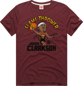 Jordan Clarkson Homage Flamethrower Nickname Tee Red Edition City 