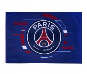 Drapeau PSG Big Logo Bleu