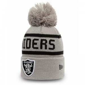 Bonnet NFL Oakland Raiders New Era Jake Cuff Gris pour enfant