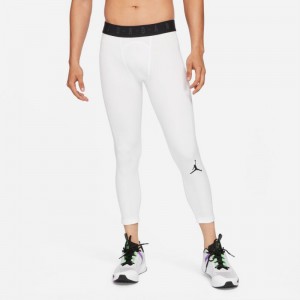 Bas de compression Jordan Dri-Fit Air Blanc pour homme