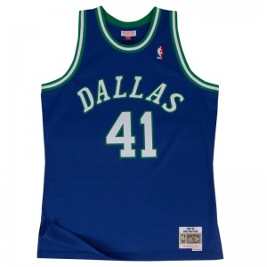 Maillot NBA Dirk Nowitzki  Dallas Mavericks 1998-99 Mitchell & ness Hardwood Classic swingman Bleu