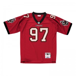 Maillot NFL Simeon Rice Tampa Bay Buccaneers 2002 Mitchell & Ness Legacy Retro Rouge pour Homme