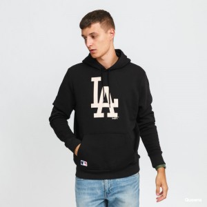 Sweat à capuche MLB Los Angeles Dodgers New Era Seasonal Team Noir et crème pour homme