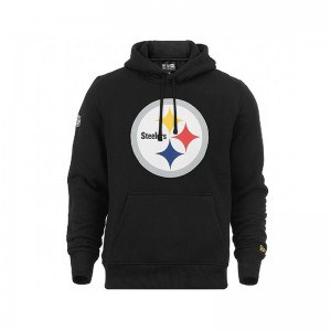 Sweat à Capuche NFL Pittsburgh Steelers New Era Team logo Noir