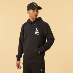 Sweat à capuche MLB Los Angeles Dodgers New Era Metallic Noir pour homme