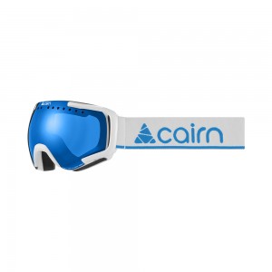 Masque De Ski Cairn Next J Mat White Blue Mirror