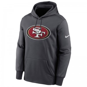 Sweat à capuche NFL San Francisco 49ers Nike Prime Logo Therma Gris pour Homme