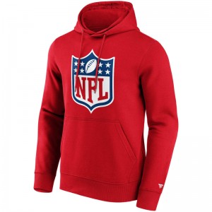 Sweat à capuche NFL Fanatics Mid Essentials Crest Rouge