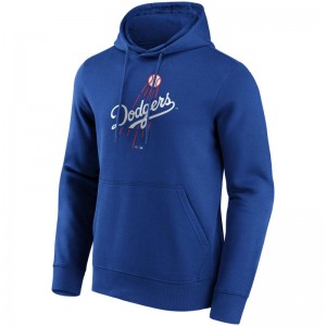 Sweat à capuche MLB Los Angeles Dodgers Fanatics Mid Essentials Crest Bleu