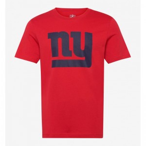 T-shirt NFL New York Giants Fanatics Mid Essentials Crest Rouge pour homme