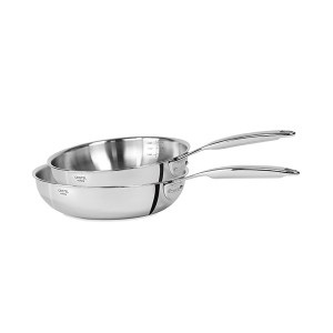 Set de 2 poêles sautoir inox Castel'Pro Cristel