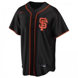 Maillot de Baseball MLB San Francisco Giants Nike Replica Home Noir pour Junior