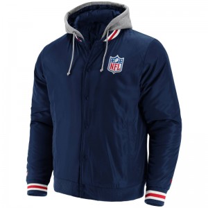 Blouson NFL Fanatics Satin Team Bleu marine