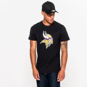 T-Shirt NFL Minnesota Vikings New Era Team Logo Noir Pour Homme