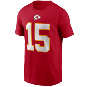T-shirt NFL Patrick Mahomes Kensas City Chiefs Nike Name & number Rouge pour homme