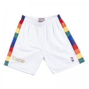 Short NBA Denver Nuggets 1991-92 Mitchell & Ness Swingman Blanc pour Homme