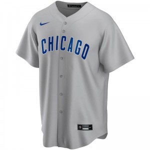 Maillot de Baseball MLB Chicago Cubs Nike Replica Road Gris pour Homme