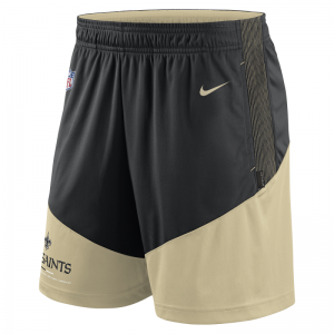 Short NFL New Orleans Saints Nike Dri Fit Knit Noir pour homme