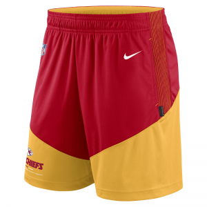 Short NFL Kensas City Chiefs Nike Dri Fit Knit Jaune pour homme