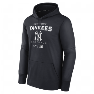 Sweat à capuche MLB New York Yankees Nike Therma Bleu marine pour homme