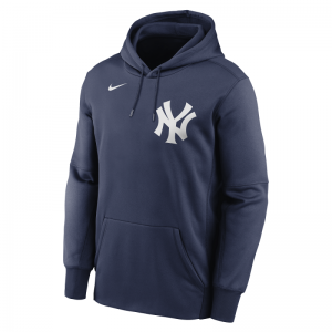 Sweat à capuche MLB New York Yankees Wordmark Therma Bleu marine pour homme