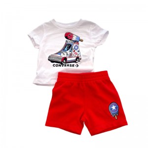 T-shirt et short Converse Ice Cream Truck Blanc Pour bébé