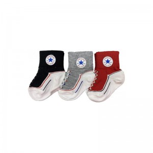 Chaussettes Converse Lightweight pack de 3 Rouge pour Enfant