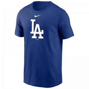 T-Shirt MLB Los Angeles Dodgers Nike Large Logo bleu pour Homme