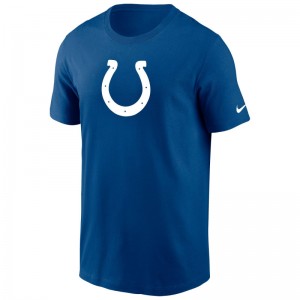 T-shirt NFL Indianapolis Colt Nike Logo Essential Bleu pour homme