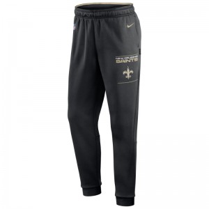Pantalon NFL New Orleans Saints Nike Therma Fleece Noir pour homme