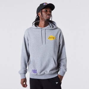 Sweat à Capuche NBA Los Angeles Lakers New Era Half Logo Oversized Noir