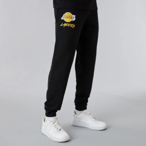 Pantalon NBA Los Angeles Lakers New Era Script Noir pour Homme