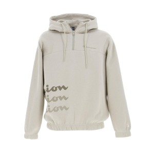 Hooded half zip sweatshirt